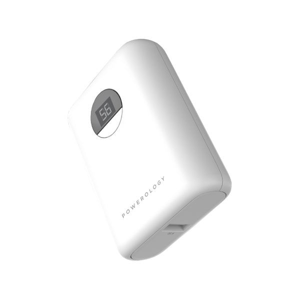 پاوربانک ۱۰۰۰۰ پاورولوژی مدل Powerology Ultra-Compact PD Power Bank-20W سفید