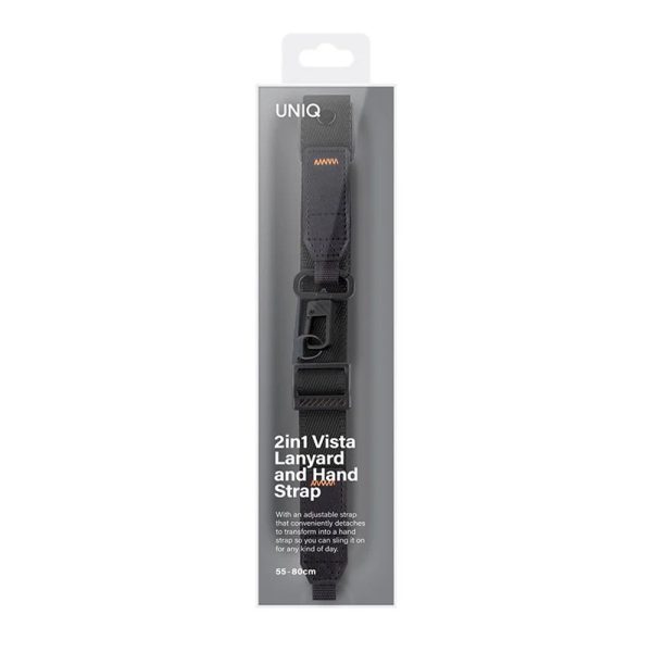 بند دوشی - مچی یونیک مدل UNIQ Vista 2 in 1 Lanyard and Hand Strap-مشکی