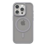 قاب دودی مات مگسیف دار مناسب برای iPhone ۱۵ Promax رنگ طوسی