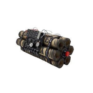 ساعت رومیزی طرح دینامیت Dynamite alarm clock رنگ خاکی