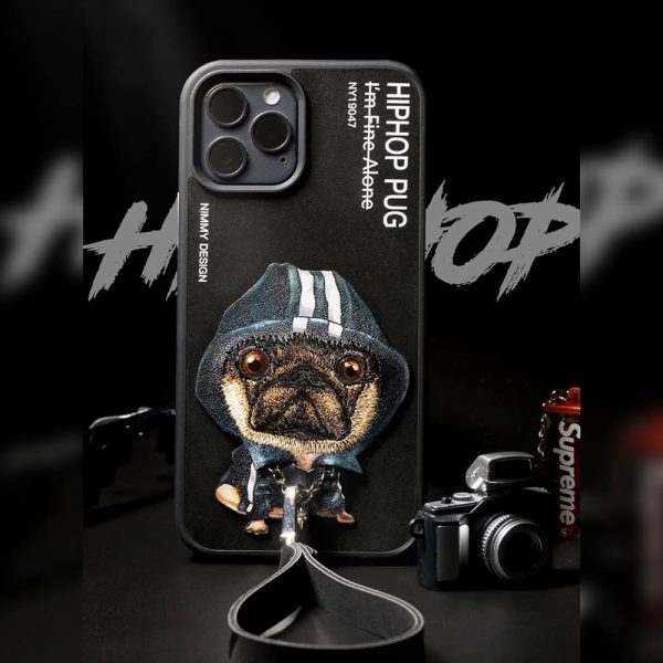 قاب سه بعدی Nimmy HipHop Pug مناسب آیفون ۱۵ پرو