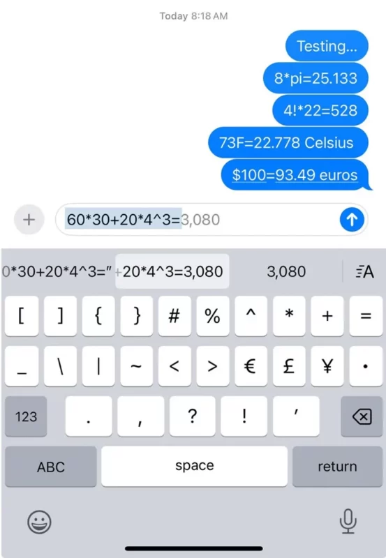 ios 18 brings math and conversions support