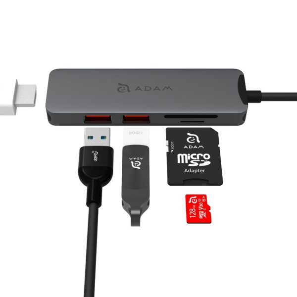 هاب پنج پورت USB-C آدام المنتس مدل Casa Hub A05