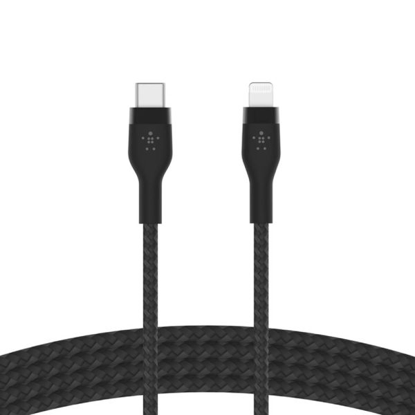 کابل شارژ USB-C به لایتنینگ بلکین مدل CAA0۱۱bt3MBK طول ۳متر | رنگ مشکی