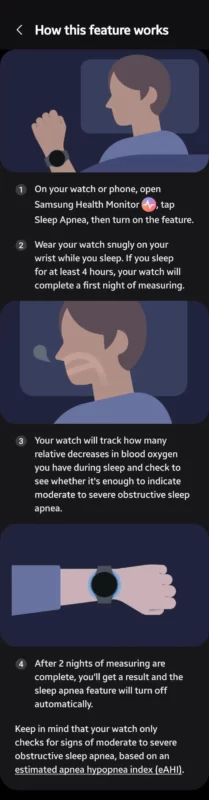 new sleep apnea feature galaxy watch