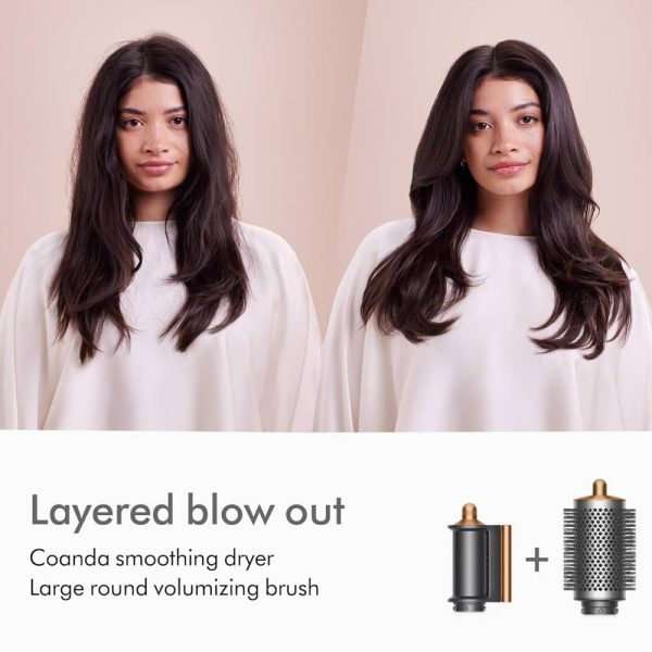حالت دهنده مو دایسون مدل Dyson Airwrap HS05 Long Diffuse-Nickel/Copper (نقره‌ای/مسی)