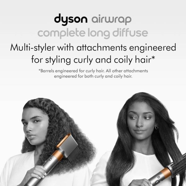 حالت دهنده مو دایسون مدل Dyson Airwrap HS05 Long Diffuse-Nickel/Copper (نقره‌ای/مسی)