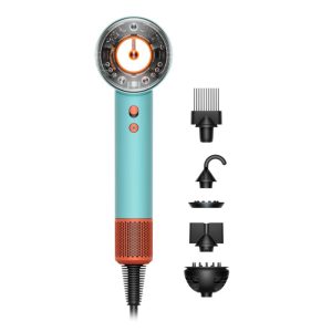 سشوار هوشمند دایسون مدل Dyson Supersonic Nural HD16-Ceramic Patina/Topaz (سرامیک فیروزه‌ای/نارنجی)