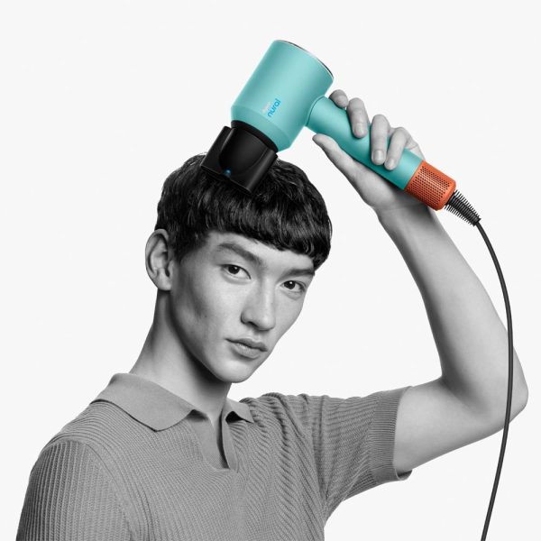 سشوار هوشمند دایسون مدل Dyson Supersonic Nural HD16-Ceramic Patina/Topaz (سرامیک فیروزه‌ای/نارنجی) با گارانتی ۲۴ ماه