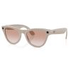 عینک هوشمند ری بن متا | RAY BAN | META SKYLER مدل Shiny Chalky Gray - Gradient Cinnamon Pink