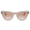 عینک هوشمند ری بن متا | RAY BAN | META SKYLER مدل Shiny Chalky Gray - Gradient Cinnamon Pink