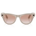 عینک هوشمند ری بن متا | RAY BAN | META SKYLER مدل Shiny Chalky Gray - Gradient Cinnamon Pink
