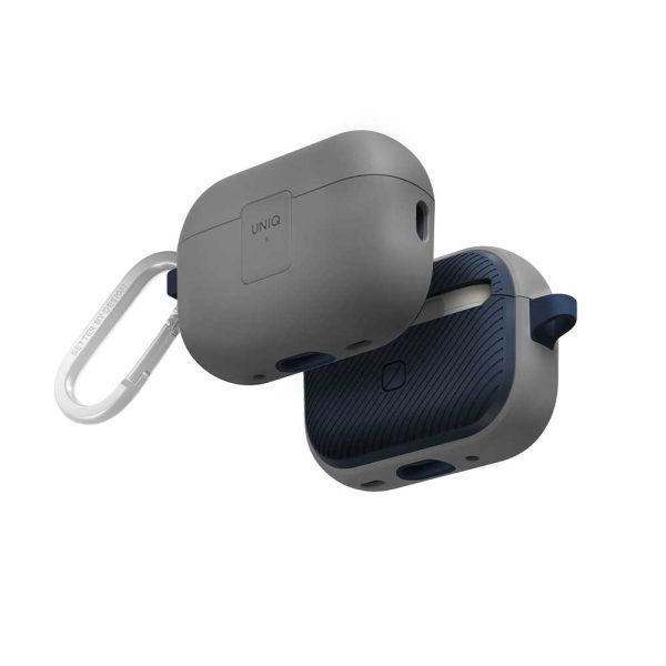 کاور ایرپاد پرو ۲ یونیک UNIQ CLYDE AIRPODS PRO 2ND GEN LOCK CASE رنگ طوسی-آبی