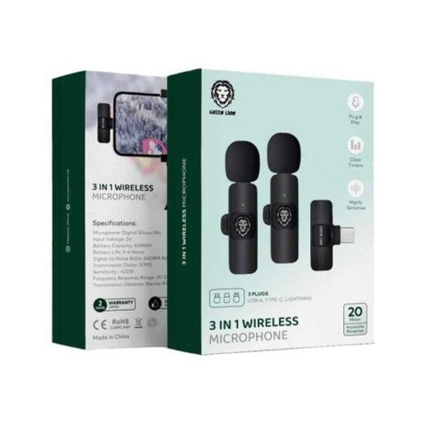 میکروفون گرین لیون 3in1 Wireless Microphone
