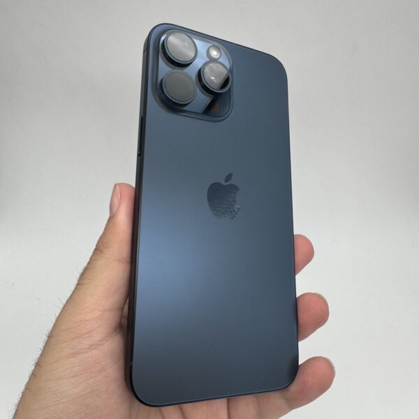 گوشی موبایل دست دوم اپل iPhone 15 ProMax رنگ Blue Titanium حافظه 256 گیگ ZA/A رجیستر نشده