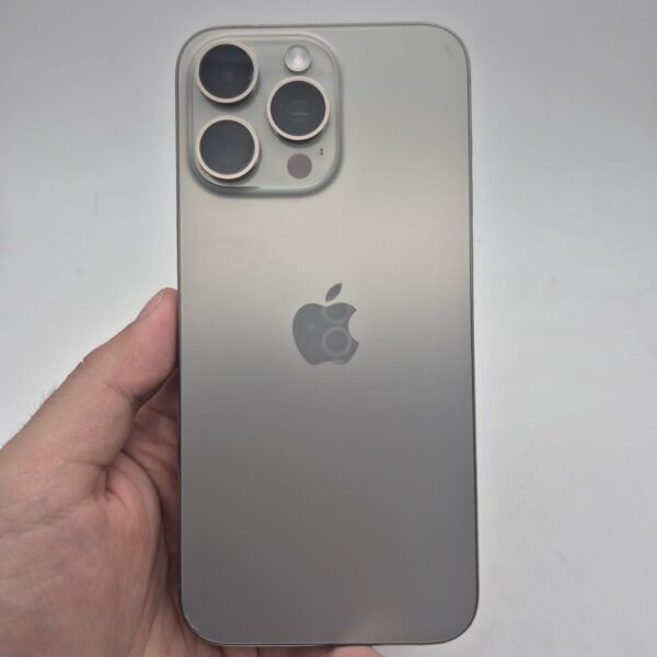 گوشی موبایل دست دوم اپل iPhone 15 Promax رنگ Natural Titanium حافظه 512 گیگ ZA بدون ریجستری