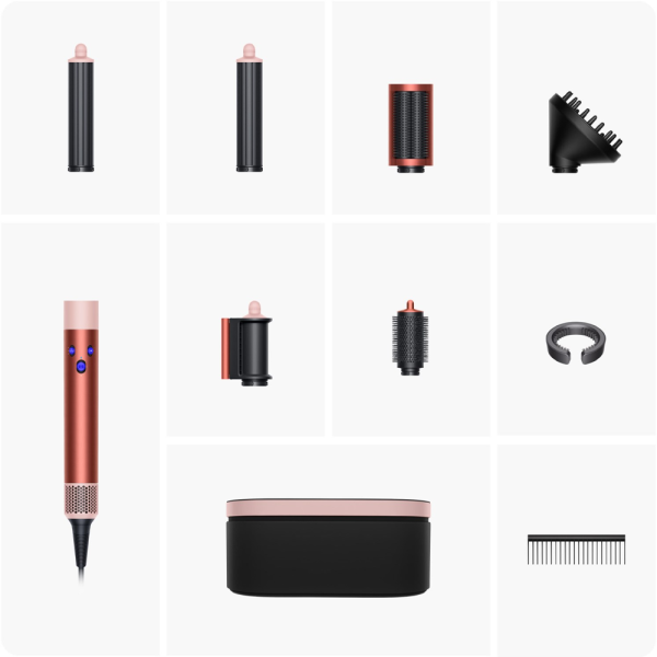 حالت دهنده مو دایسون مدل Dyson Airwrap multi-styler and dryer Complete Long Diffuse (Strawberry Bronze|Blush Pink) (صورتی|برنز) با گارانتی 24 ماه