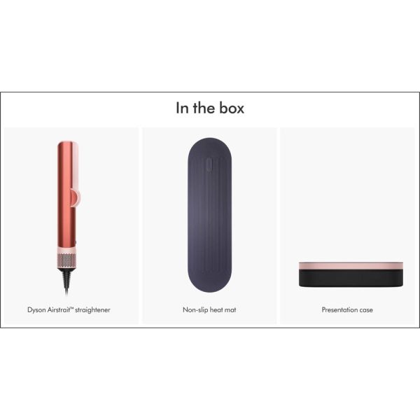 سشوار و صاف کننده مو دایسون مدل Dyson Airstrait straightener (Strawberry Bronze/Blush Pink) (توت فرنگی برنز و صورتی) با گارانتی 24 ماه