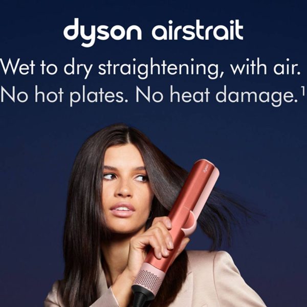 سشوار و صاف کننده مو دایسون مدل Dyson Airstrait straightener (Strawberry Bronze/Blush Pink) (توت فرنگی برنز و صورتی) با گارانتی 24 ماه
