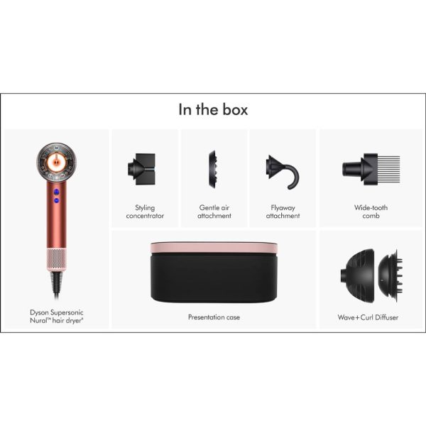 سشوار هوشمند دایسون مدل Dyson Supersonic Nural HD16 Strawberry Bronze/Blush Pink (صورتی/برنز) با گارانتی ۲۴ ماه