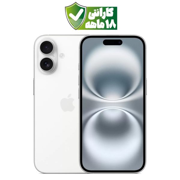 گوشی موبایل اپل iPhone 16 رنگ سفید (white) حافظه 512 گیگ نات اکتیو CH/A با ۱۸ ماه گارانتی شرکتی