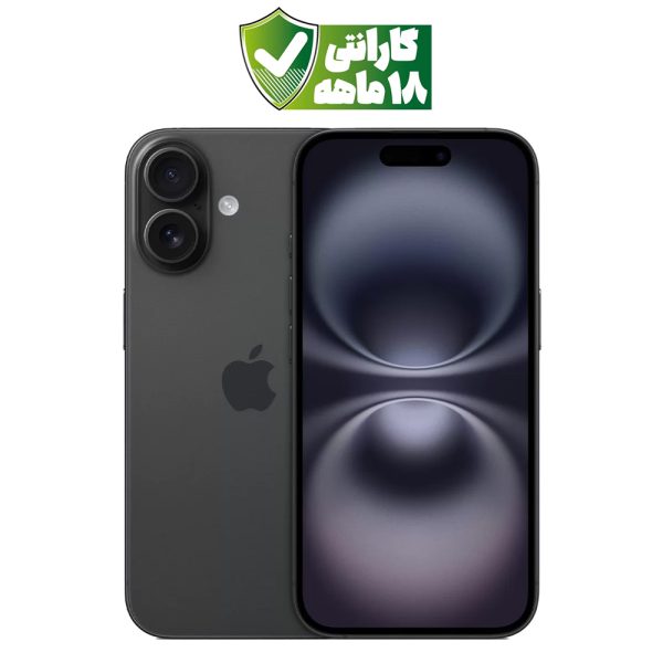 گوشی موبایل اپل iPhone 16 رنگ مشکی (black) حافظه 512 گیگ نات اکتیو CH/A با ۱۸ ماه گارانتی شرکتی