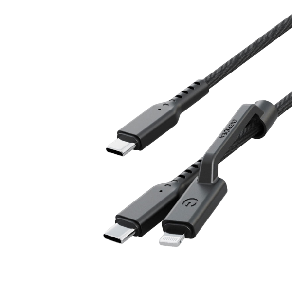کابل ۲در۱ انرژیا Flow Duo 2-in-1 C to C + Lightning Cable