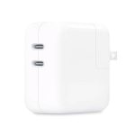 آداپتور 35W دو پین دو پورت USB-C اورجینال اپل 35W 2 ports Power Adapter
