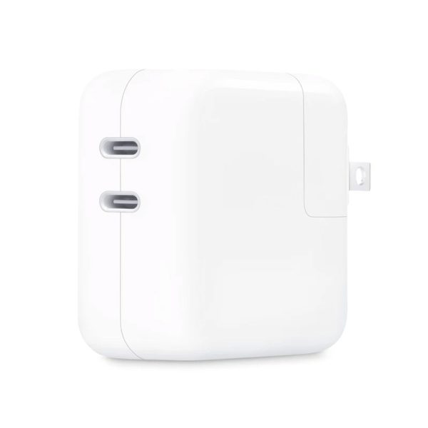 آداپتور 35W دو پین دو پورت USB-C اورجینال اپل 35W 2 ports Power Adapter
