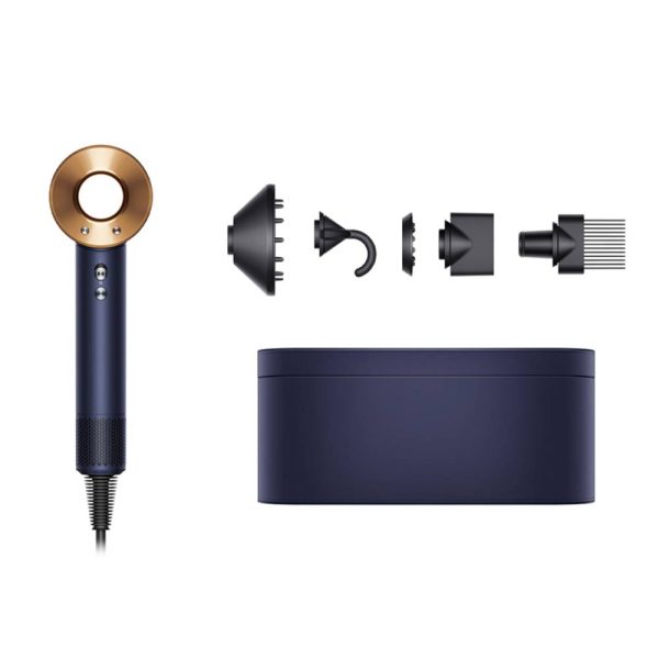 سشوار دایسون مدل Dyson Supersonic hair dryer (Prussian Blue/Rich Copper) (سرمه ای/مسی)