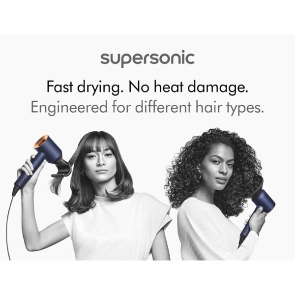 سشوار دایسون مدل Dyson Supersonic hair dryer (Prussian Blue/Rich Copper) (سرمه ای/مسی)