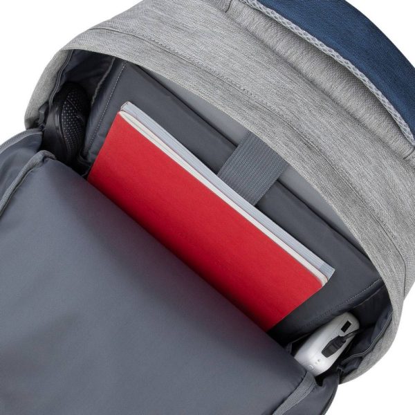 کوله پشتی ریواکیس مدل 7562 grey/dark blue anti-theft Laptop backpack 15.6