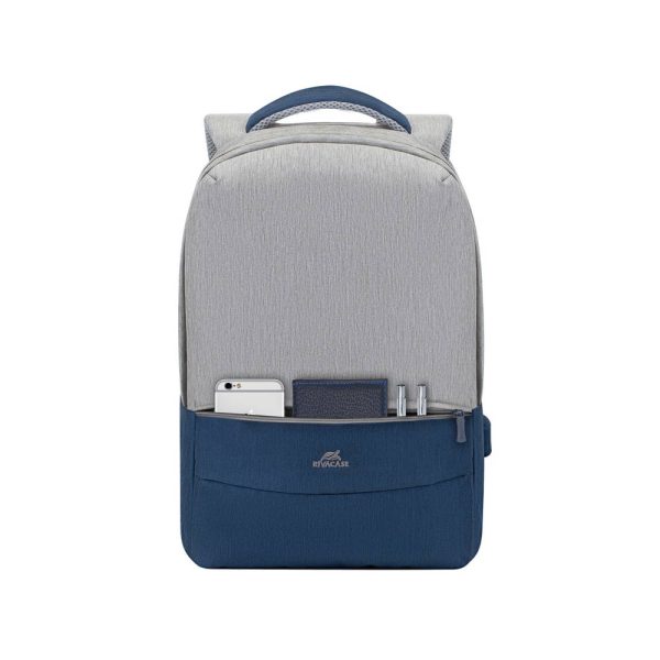 کوله پشتی ریواکیس مدل 7562 grey/dark blue anti-theft Laptop backpack 15.6