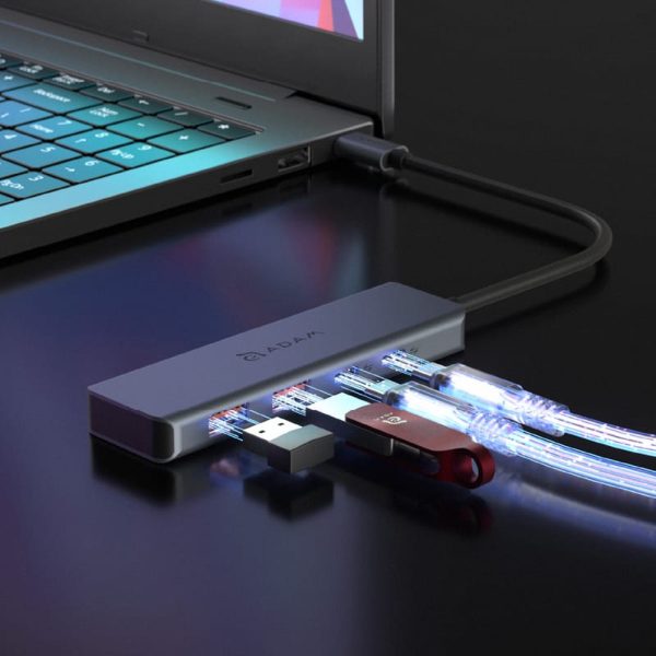 هاب چهار پورت USB-C آدام المنتس مدل Casa Hub A04