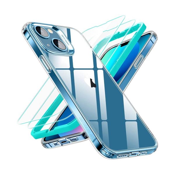 پکیج قاب و دو عدد گلس ESR برای آیفون ۱۳ و ۱۳ پرو | ESR Armorite Screen Protector & Case