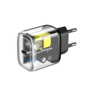 شارژر دیواری ۳۰ وات شفاف پرودو مدل Porodo 30W Transparent