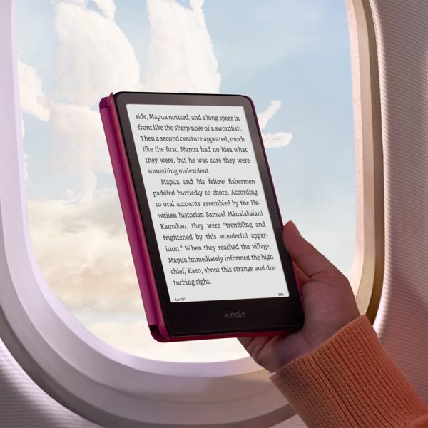 کتاب خوان آمازون ۷ اینچی نسل ۱۲ حافظه ۱۶ گیگ Kindle Paperwhite 12th gen رنگ صورتی