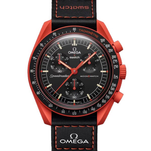 ساعت امگا سواچ مدل Omega X Swatch MISSION ON EARTH LAVA SO33O100