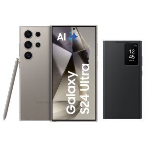 گوشی موبایل دست دوم سامسونگ مدل Galaxy S24 Ultra  ظرفیت 256 گیگ رم ۱۲ گیگ رنگ خاکستری تیتانیوم + کاور اورجینال سامسونگ