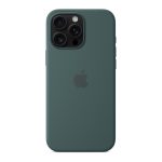 قاب اورجینال ۱۶ پرومکس سیلیکونی اُپن باکس رنگ سبز مدل Silicone Case iPhone 16 ProMax Lake Green