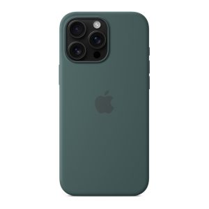 قاب اورجینال ۱۶ پرومکس سیلیکونی اُپن باکس رنگ سبز مدل Silicone Case iPhone 16 ProMax Lake Green