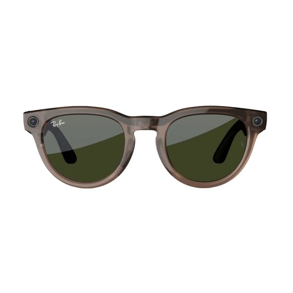 عینک هوشمند ری بن متا | RAY BAN | META HEADLINER مدل Shiny Warm Stone - Transition Dark Green