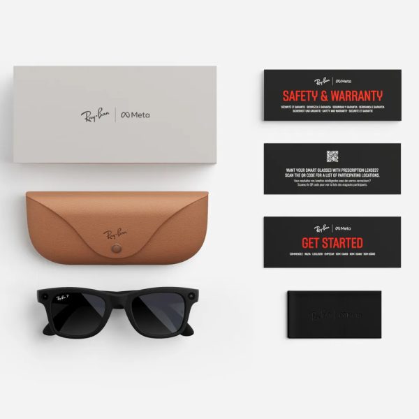 عینک هوشمند ری بن متا | RAY BAN | META Wayfarer مدل Matte Black - Polar Gradiant Graphite