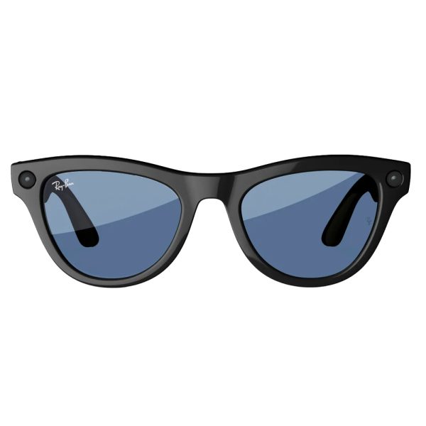 عینک هوشمند ری بن متا | RAY BAN | META SKYLER مدل Shiny Black - Tint to Cerulean Blue Transitions
