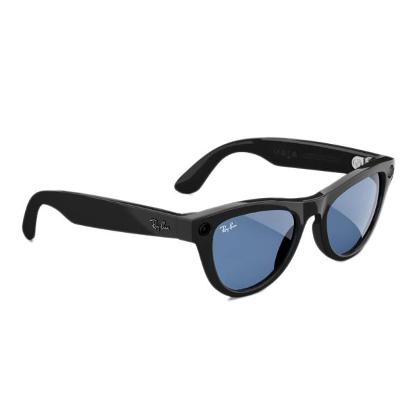عینک هوشمند ری بن متا | RAY BAN | META SKYLER مدل Shiny Black - Tint to Cerulean Blue Transitions