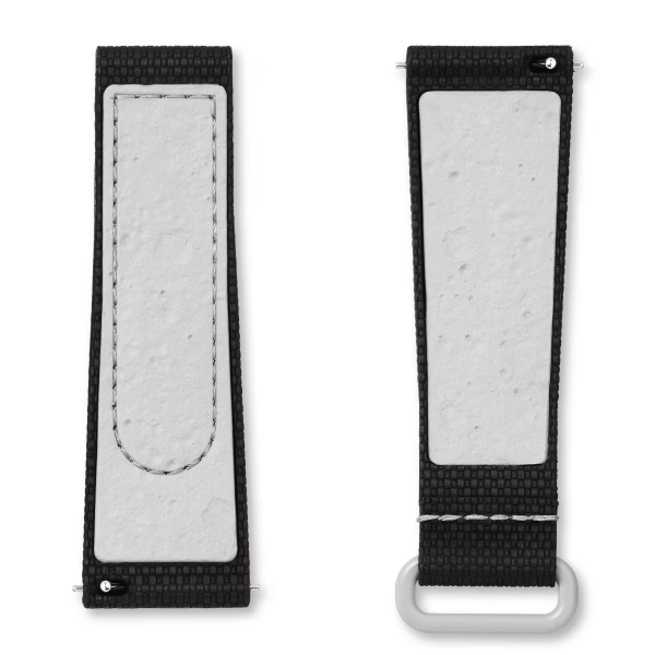 بند ساعت اُمگا سواچ رنگ مشکی مدل Moonswatch Rubber BLACK/BLACK سایز مدیوم