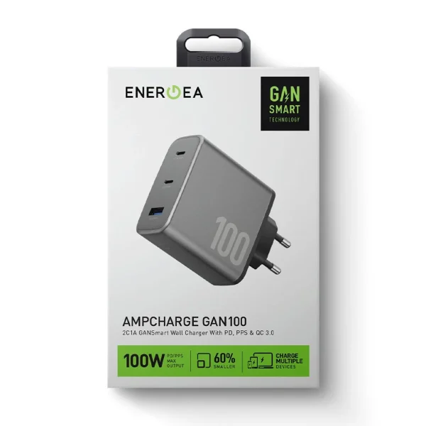 شارژر دیواری 100 وات برند انرجیا مدل AMPCHARGE GAN100