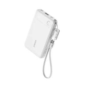 پاوربانک 10000 میلی آمپر 22.5 وات انکر مدل پورتابل شارژ A1257 Anker Portable Charger Power Bank رنگ سفید