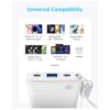 پاوربانک 10000 میلی آمپر 22.5 وات انکر مدل پورتابل شارژ A1257 Anker Portable Charger Power Bank