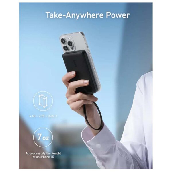 پاوربانک 10000 میلی آمپر 22.5 وات انکر مدل پورتابل شارژ A1257 Anker Portable Charger Power Bank